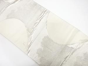 鶴模様織り出し　袋帯